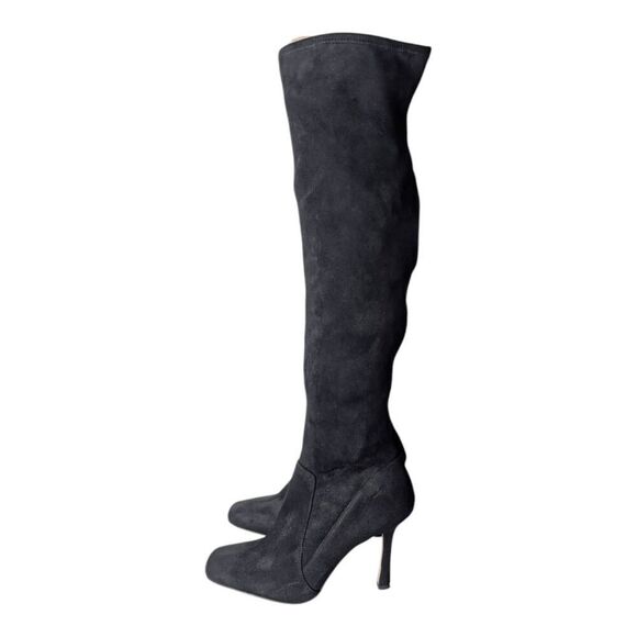 GIANNI BINI Makaye Black Suede Knee High Boot Size 7M - Picture 2 of 10
